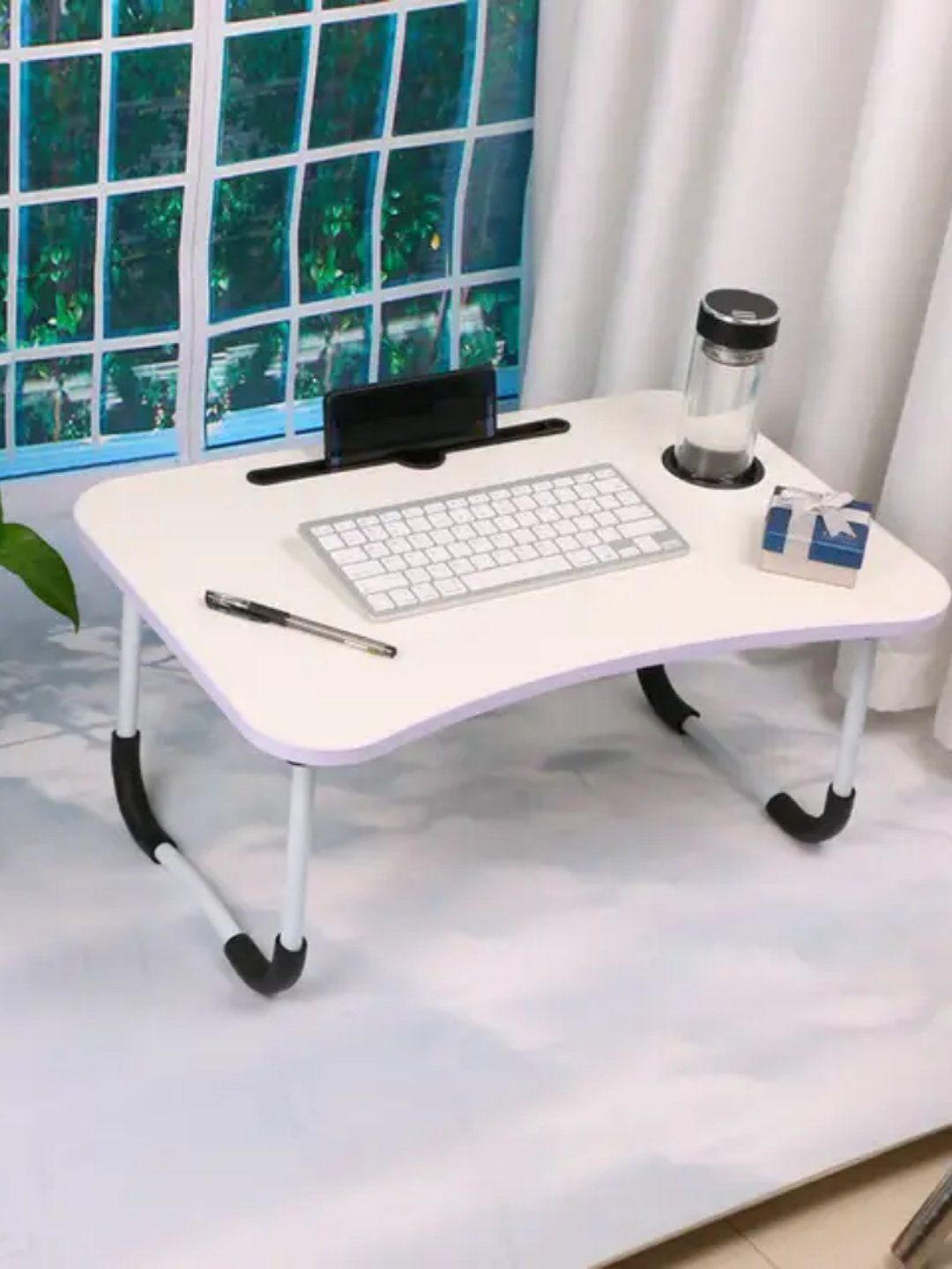 Portativ katlanadigan MDF kompyuter stoli kichik o'quv stoli - 