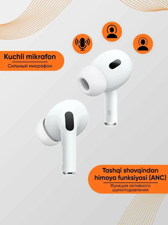 IPhone va Android uchun shovqinni kamaytiruvchi simsiz Pods Pro 2 ANC quloqchinlari