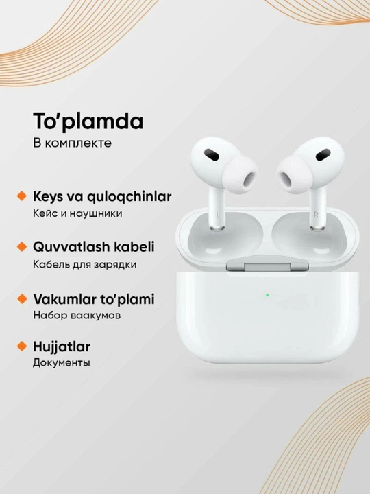 IPhone va Android uchun shovqinni kamaytiruvchi simsiz Pods Pro 2 ANC quloqchinlari