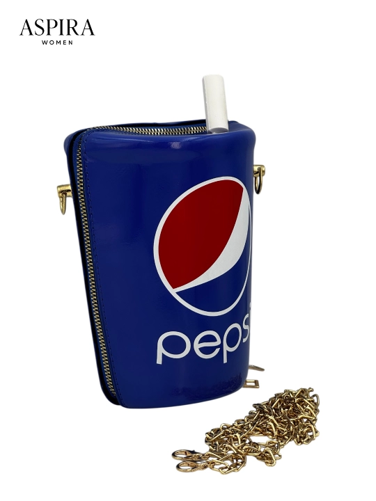 Ichimlik shaklidagi sumka - Cola, Pepsi, zanjirli Bubble Tea