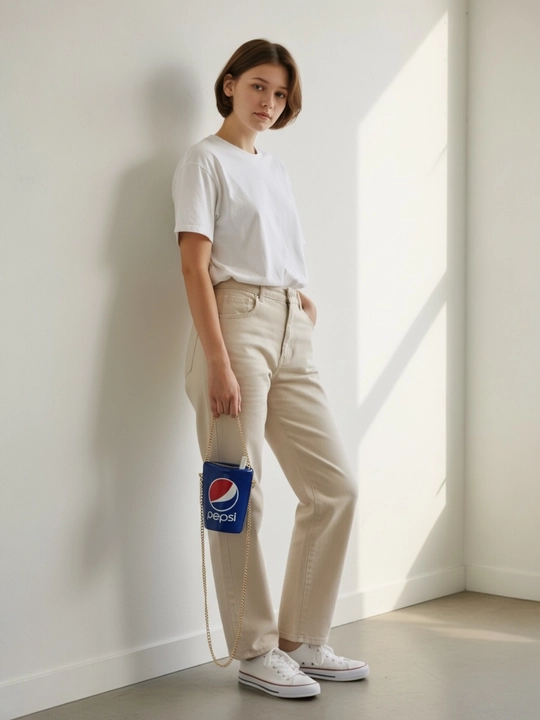 Ichimlik shaklidagi sumka - Cola, Pepsi, zanjirli Bubble Tea