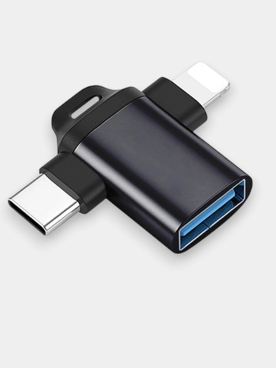 USB-C HUB, USB 3.0, USB-C, HDMI, SD va MicroSD portlari bilan ko‘p funksiyali adapter