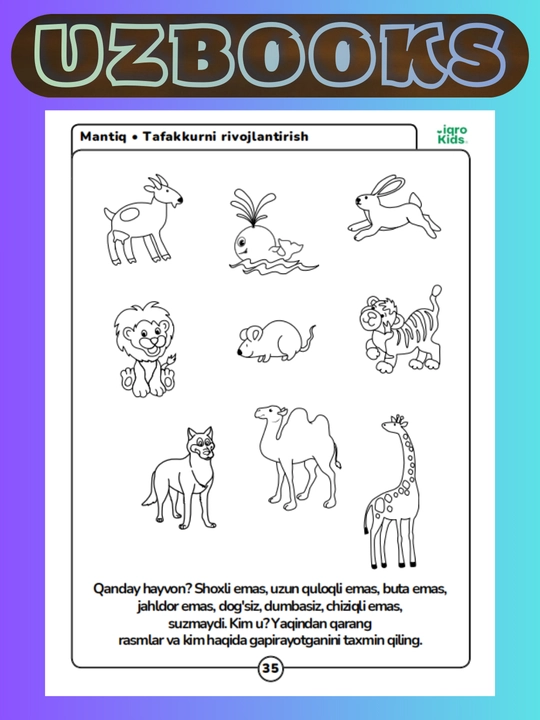 Intellektni rivojlantiruvchi mashqlar IqroKids