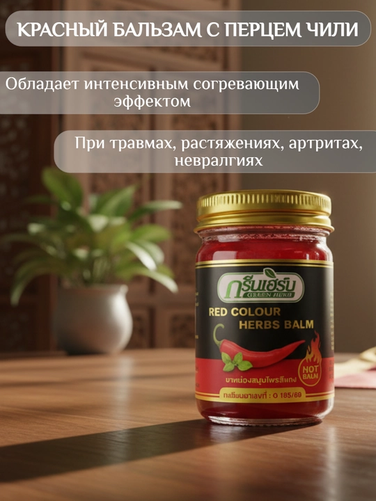 Chili qalampiri bilan o'simlik balzam - 