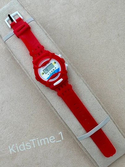 Детские электронные LCD-часы – лёгкая и удобная модель — KIDSTIM-4W00009-КРАСН