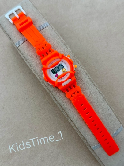 Детские электронные LCD-часы – лёгкая и удобная модель — KIDSTIM-4W00009-ОРАНЖ