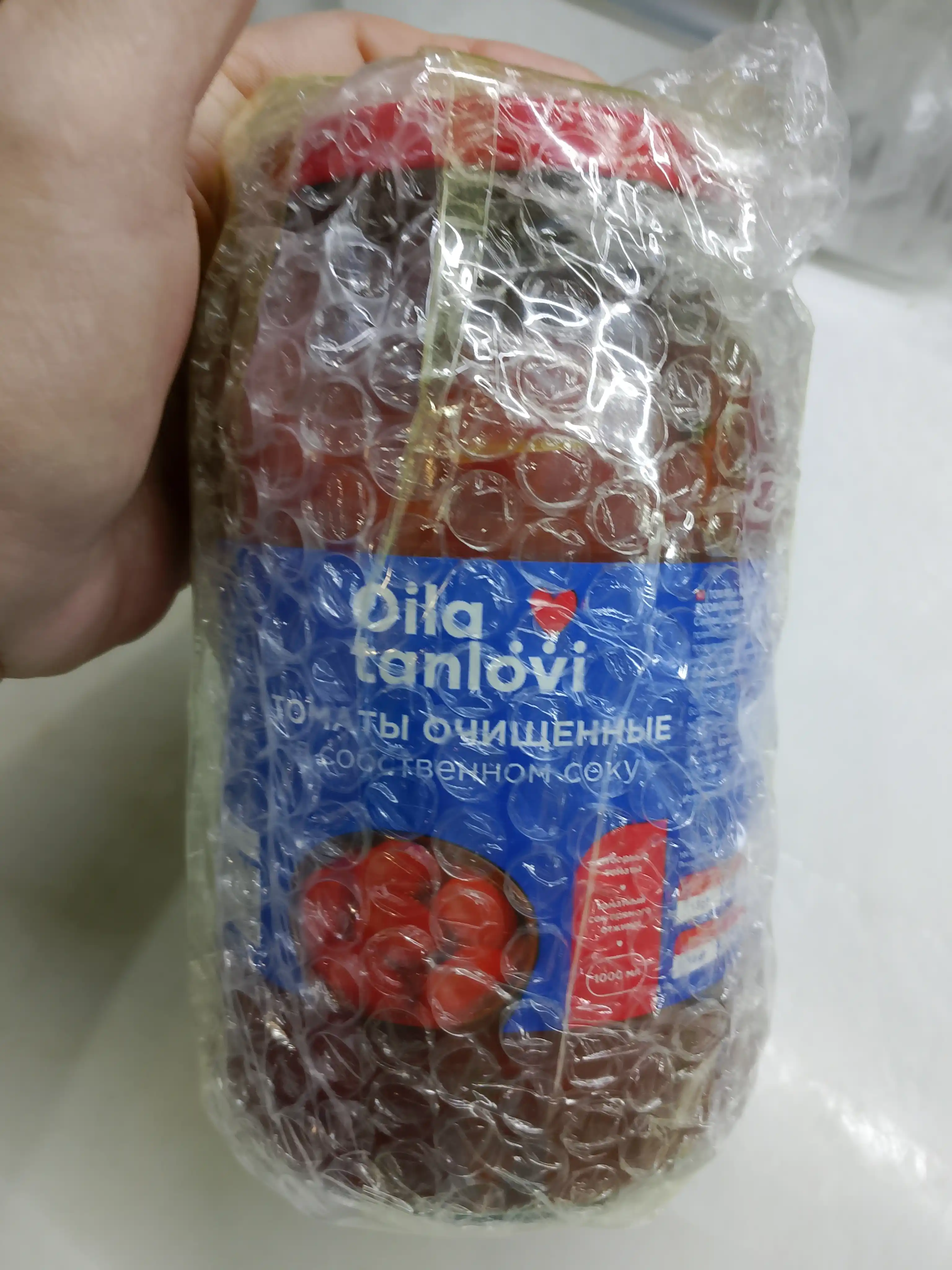 Pomidor sharbatidagi po'stidan tozalangan pomidorlar Oila Tanlovi, 1000 ml