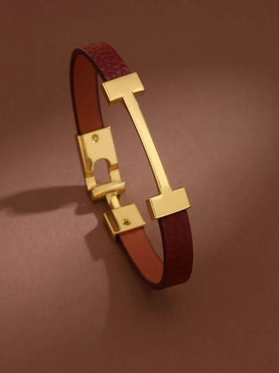 Браслеты бижутерия, браслет женский, украшения, hermes, подарки для женщин, подарки, подарки для девушек — ZARRINA-HERMESBRASLET-БАГРОВ