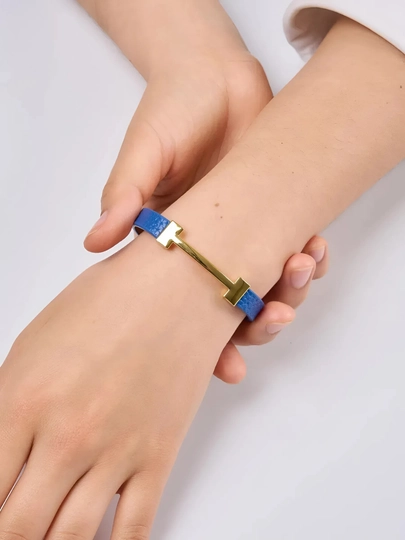 Браслеты бижутерия, браслет женский, украшения, hermes, подарки для женщин, подарки, подарки для девушек — ZARRINA-HERMESBRASLET-СИНИЙ