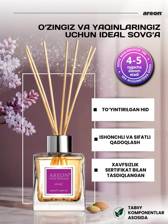 Диффузор для дома Areon, ароматизатор для офиса, освежитель воздуха, 100 мл