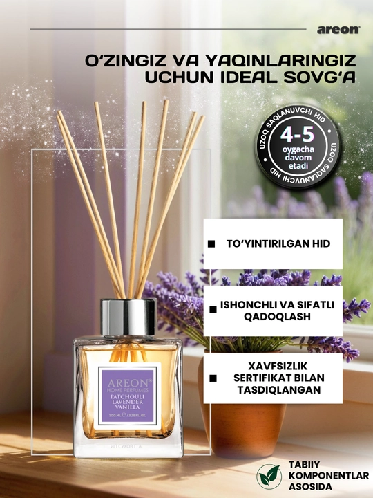 Диффузор для дома Areon, ароматизатор для офиса, освежитель воздуха, 100 мл