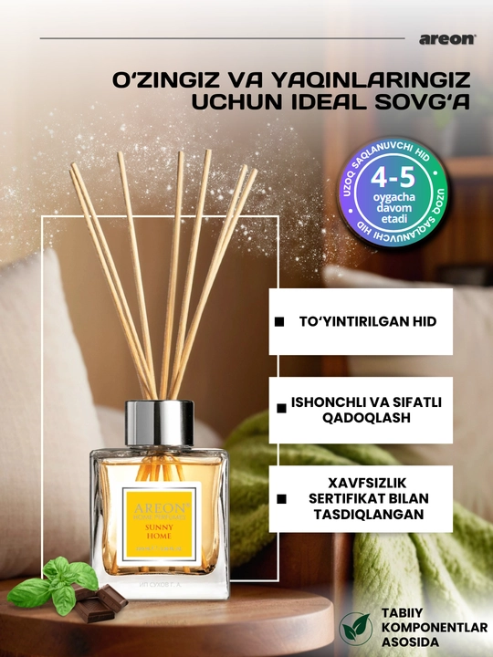 Диффузор для дома Areon, ароматизатор для офиса, освежитель воздуха, 100 мл