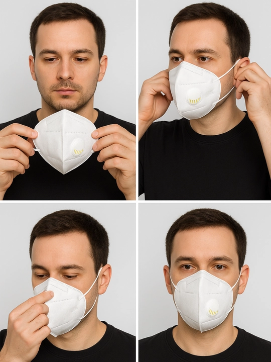 Защитная маска LaLaku KN95, Edia Medical, ECOS, с респиратором – 2 шт