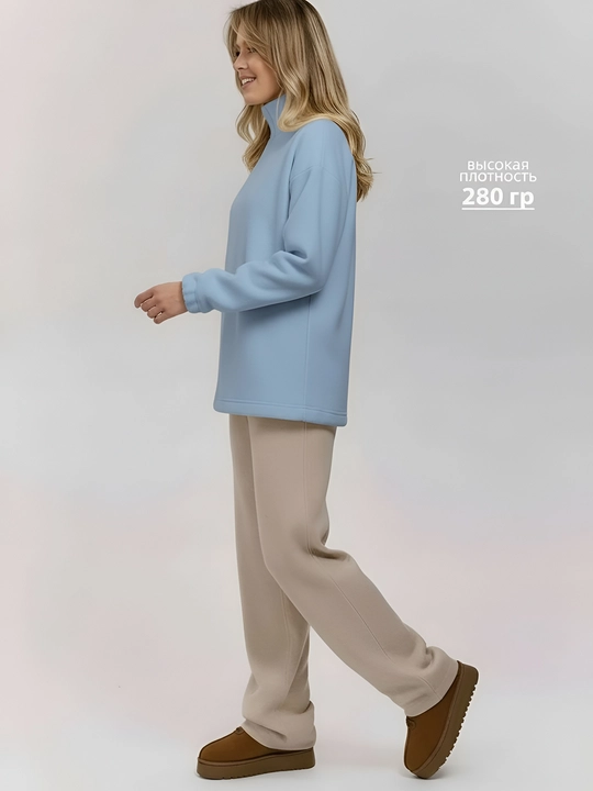 Flis oversize kofta 48–54, keng bichim, issiq qulay streetwear