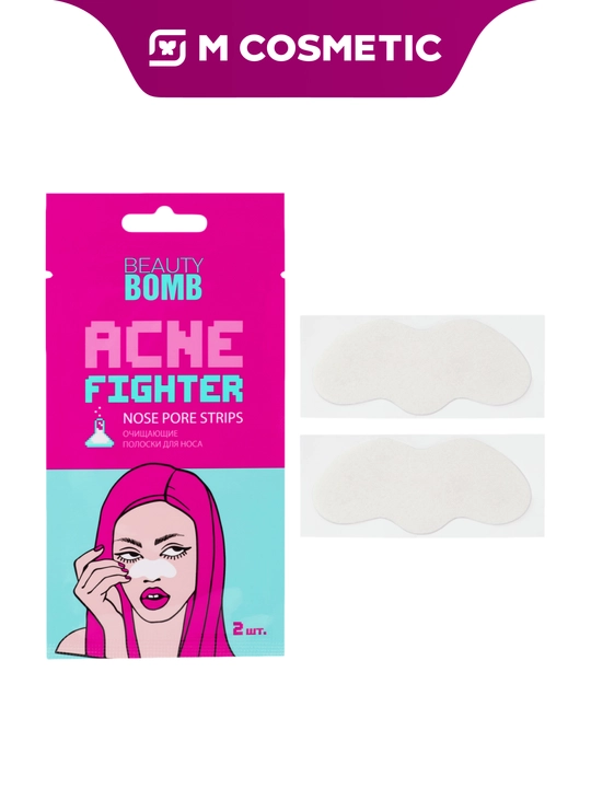 BEAUTY BOMB ACNE FIGHTER Очищающие полоски для/носа 2 шт:6/1200 - 