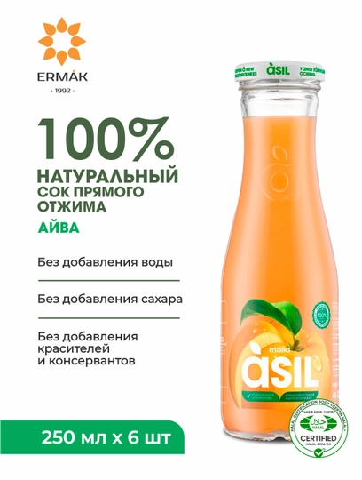 Сок с Айвой Asil, 6-штук по 250мл — ERMAK01-P1A26D2