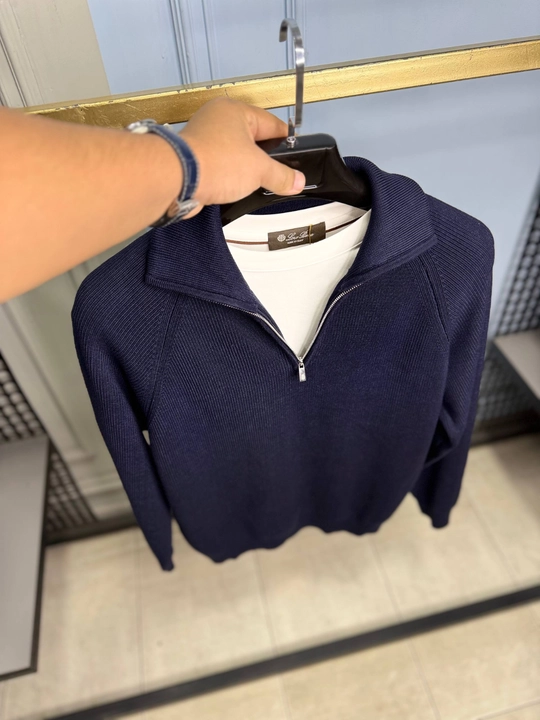 Мужской свитер на молнии half-zip (размеры S–XXXL)