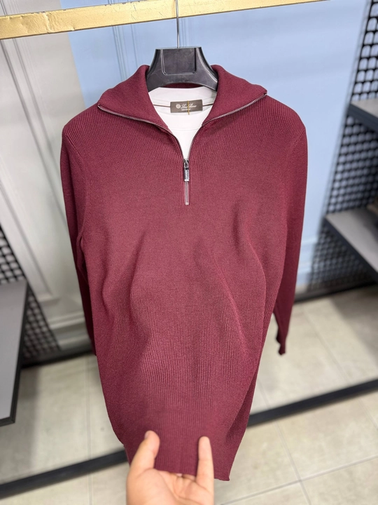 Мужской свитер на молнии half-zip (размеры S–XXXL)