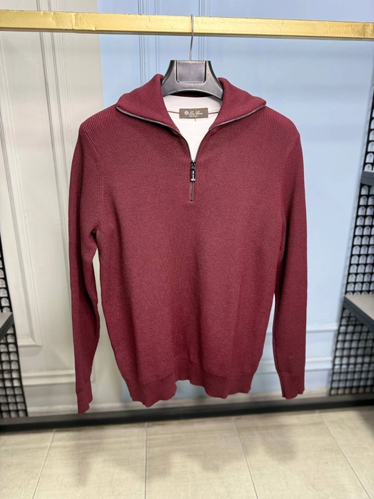 Мужской свитер на молнии half-zip (размеры S–XXXL)