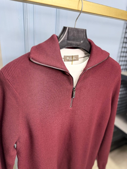 Мужской свитер на молнии half-zip (размеры S–XXXL)