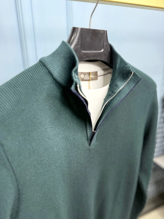 Мужской свитер на молнии half-zip (размеры S–XXXL)