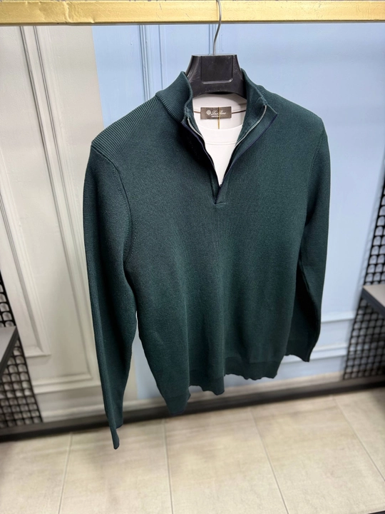 Мужской свитер на молнии half-zip (размеры S–XXXL)