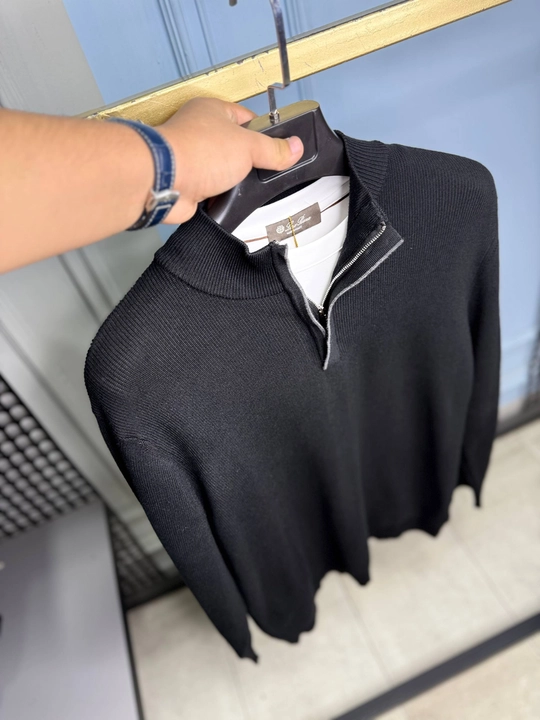 Мужской свитер на молнии half-zip (размеры S–XXXL)