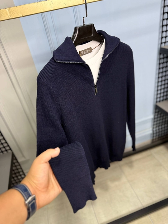 Erkaklar uchun yarim zamokli half-zip sviter (S–XXXL)