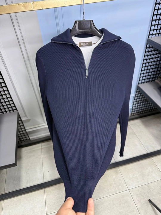 Erkaklar uchun yarim zamokli half-zip sviter (S–XXXL)