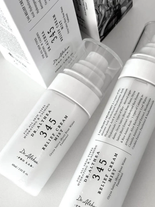 Кремовый спрей мист для лица Dr Althea 345 Relief Cream mist, рис и пантенол, успокаивающий