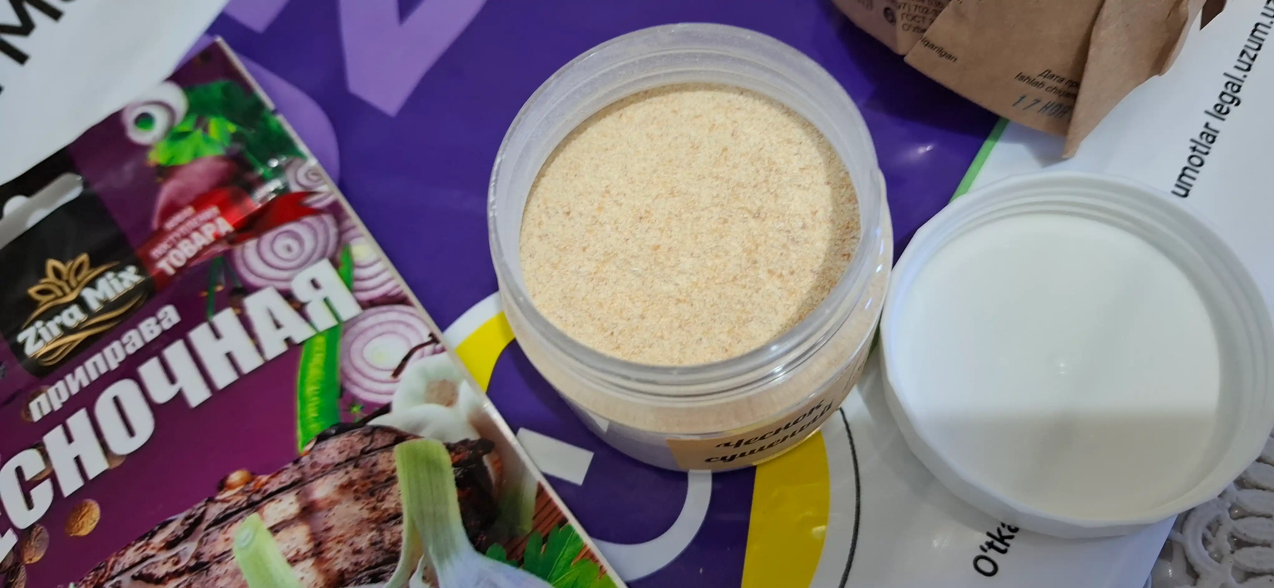 Quritilgan sarimsoq Craft Food, 100 g, plastik idishda, kukunsimon 