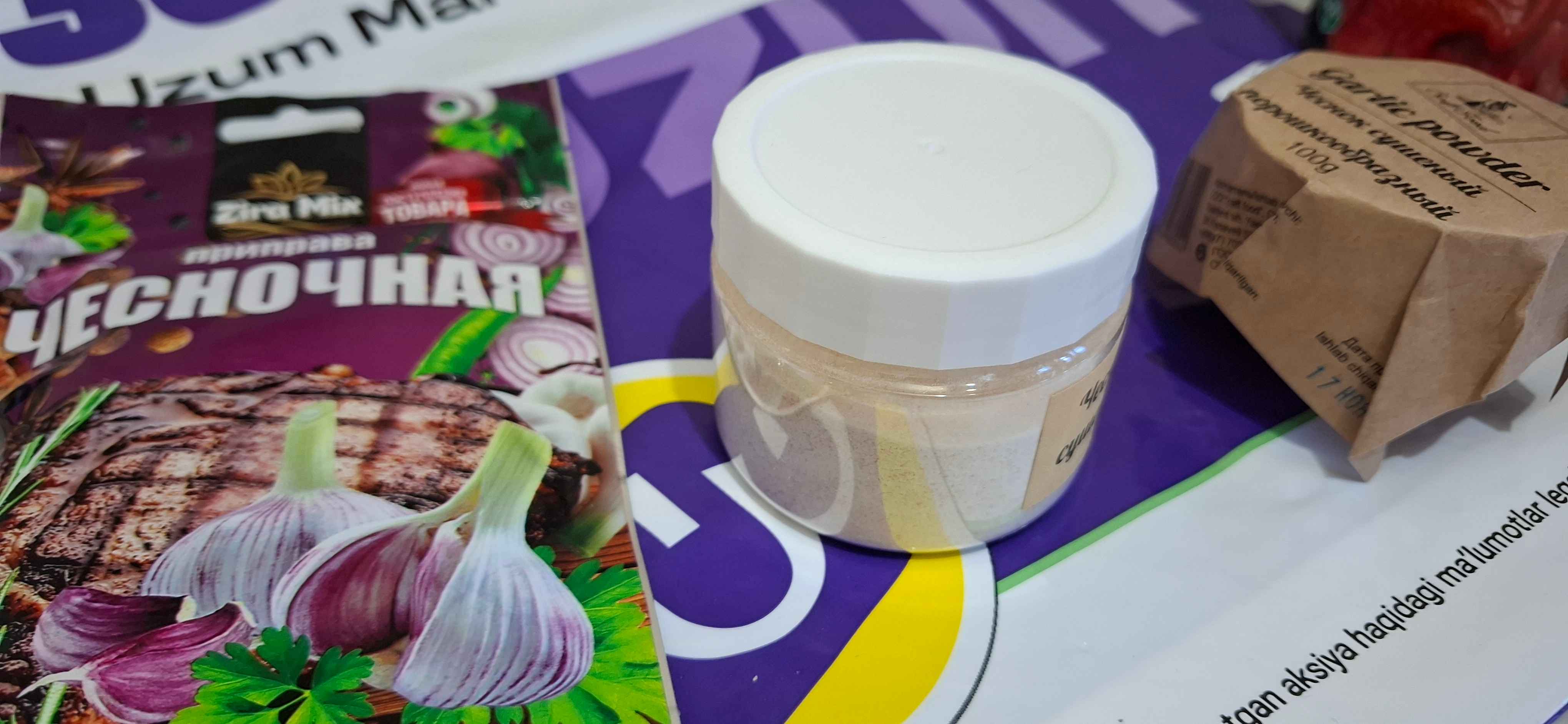 Quritilgan sarimsoq Craft Food, 100 g, plastik idishda, kukunsimon 