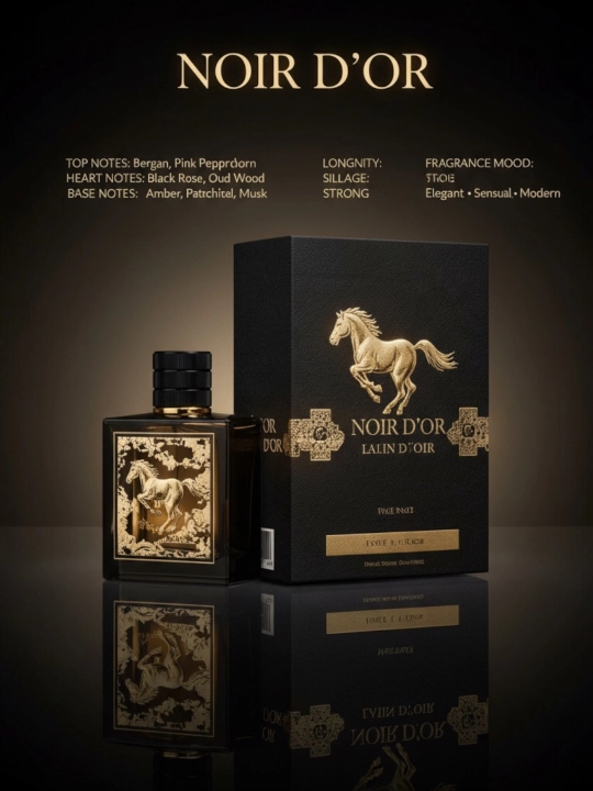 Erkaklar uchun Noir D'or parfyumlangan suv, 100ml - 