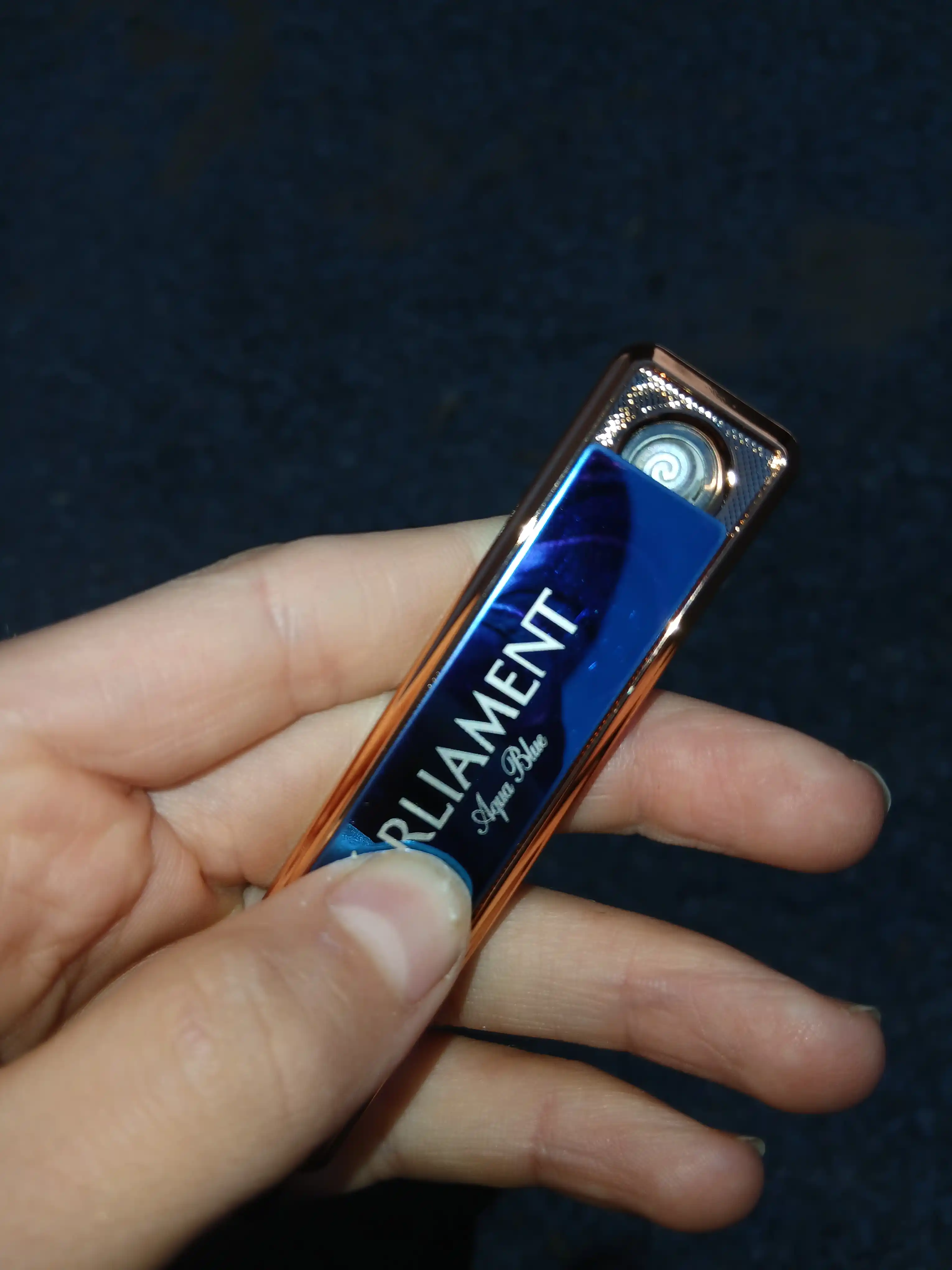 Зажигалка-слайдер электронная, с подзарядкой от USB, металлическая