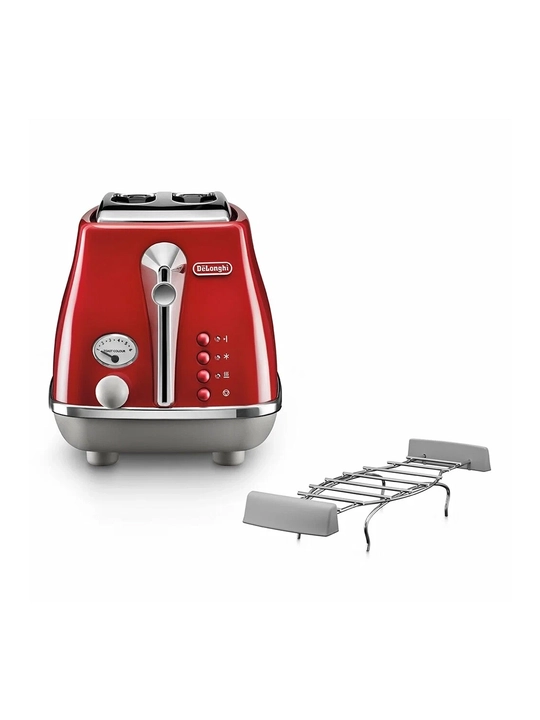 Тостер De'Longhi CTOC2103.R Icona Capitals, 900 Вт, 2 слота, 6 уровней поджаривания