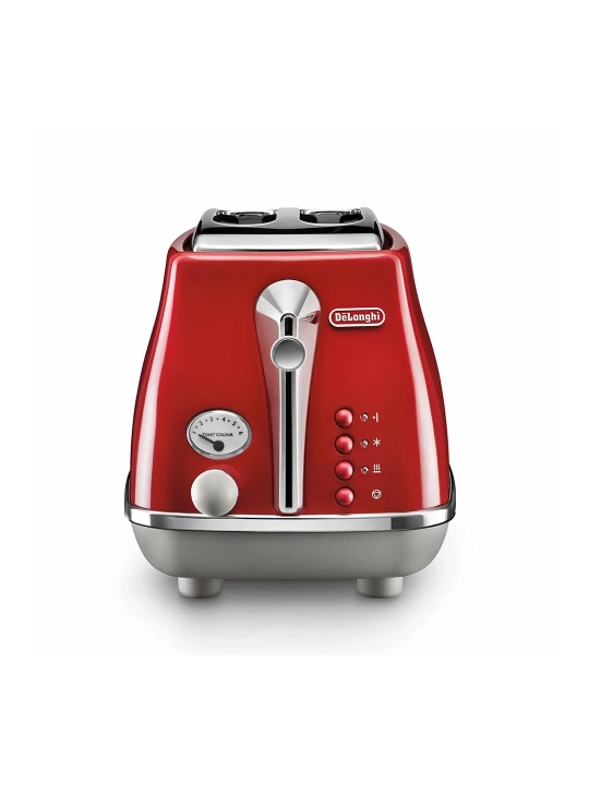 Тостер De'Longhi CTOC2103.R Icona Capitals, 900 Вт, 2 слота, 6 уровней поджаривания