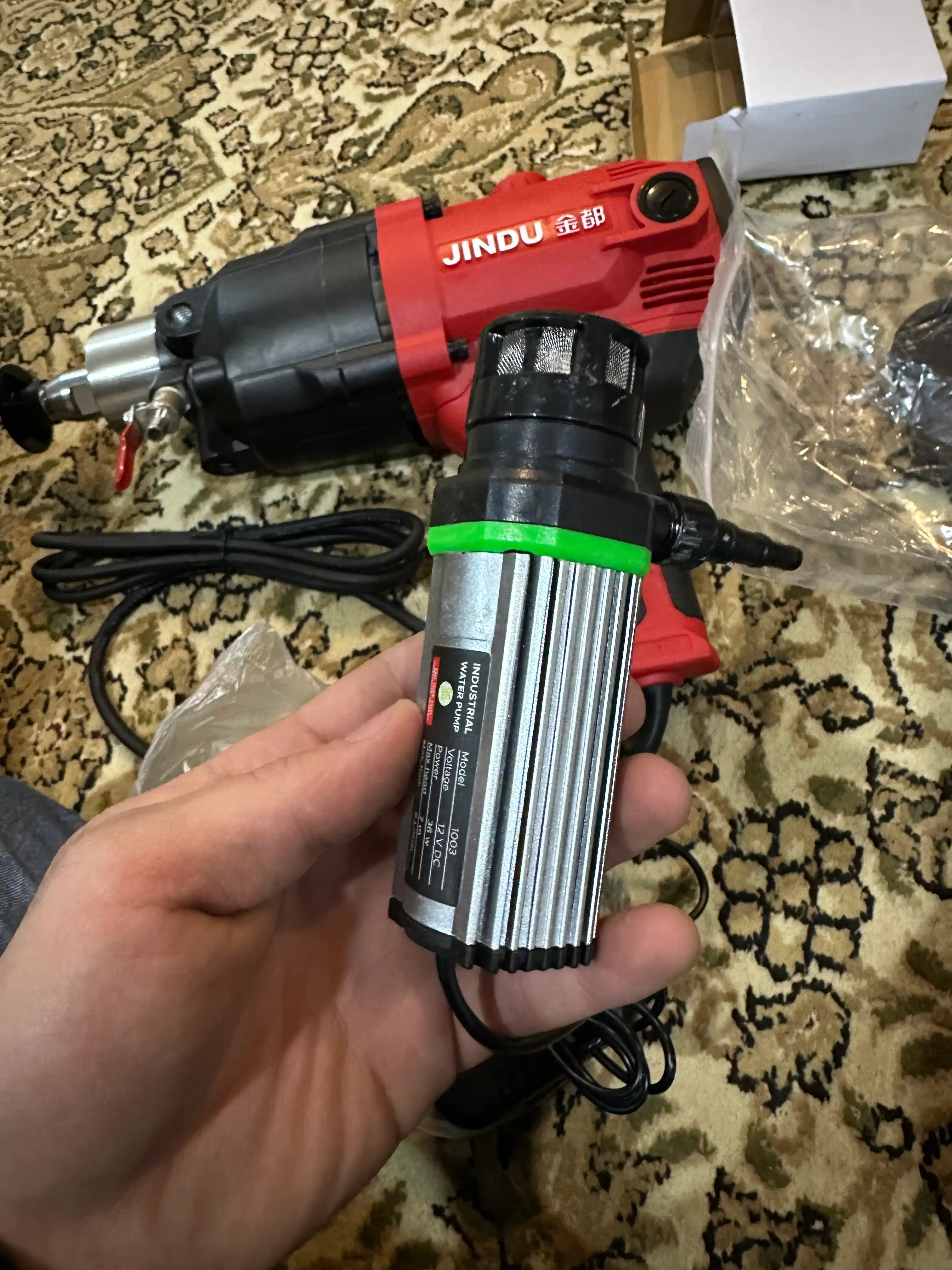 Дрель алмазного бурения JINDU-ZIZ6166, ручная