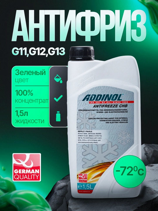 Антифриз ADDINOL Antifreeze CHB (G11, G12, G12+, G12++, G13, G12evo)