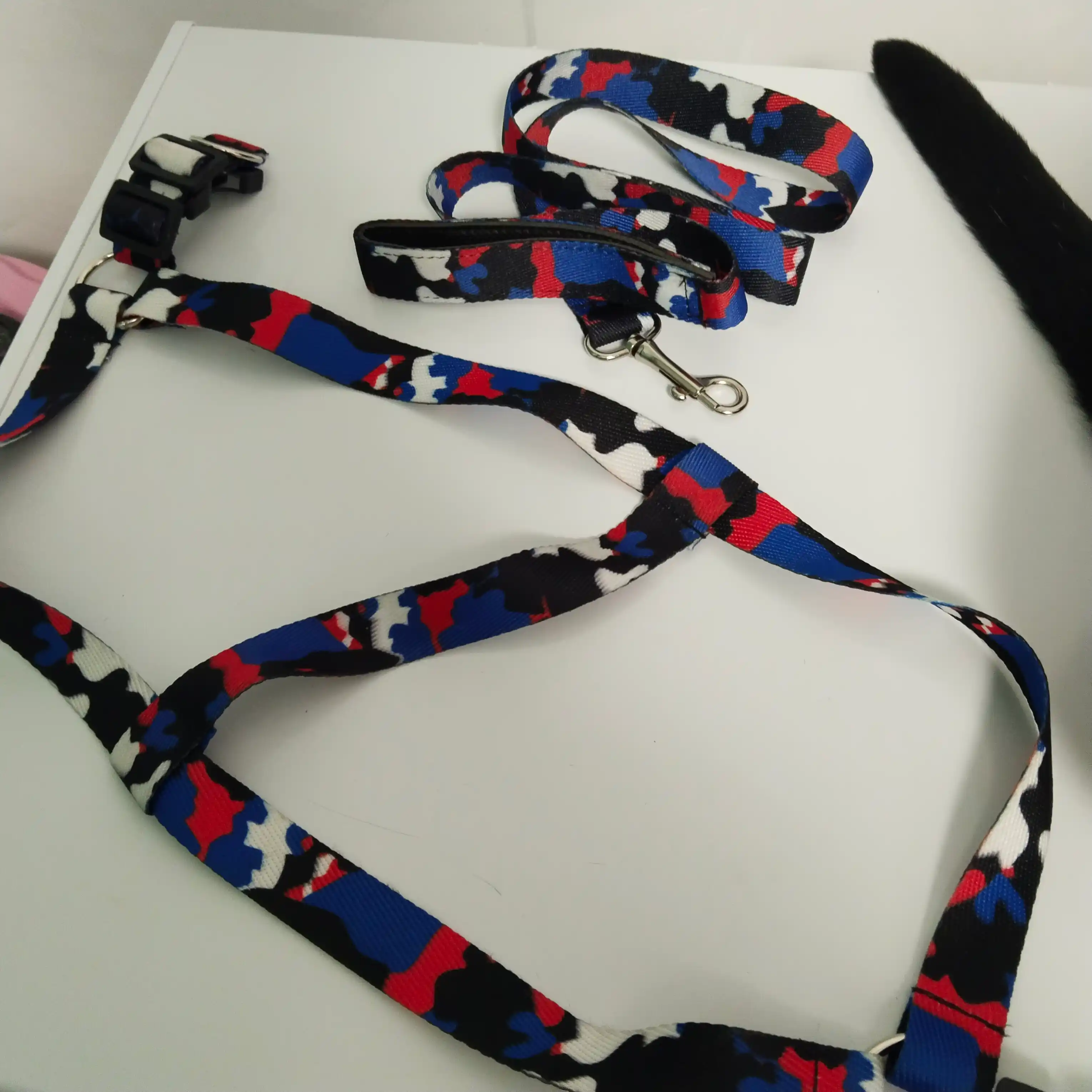 Шлейка для собак, поводок, ширина 2 см, 120 см, 36-49 см 35-45 кг XL рандомные цвета