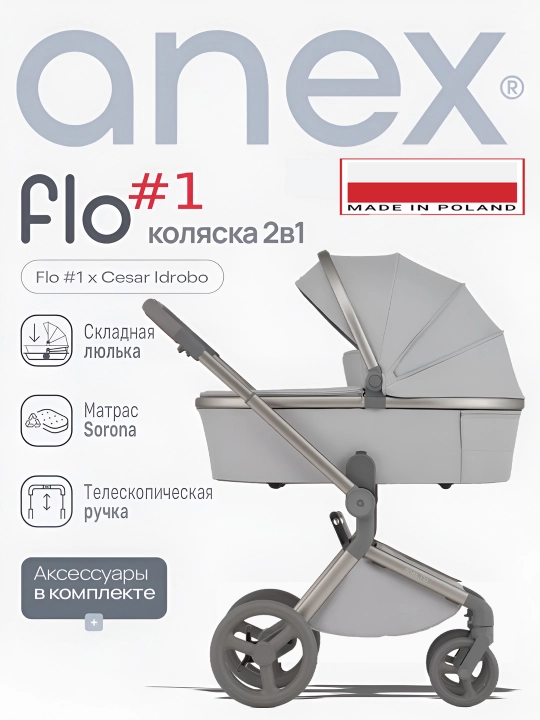 Anex Flo 2b1 bolalar aravachasi, Evropa brendi, Polshada ishlab chiqarilgan