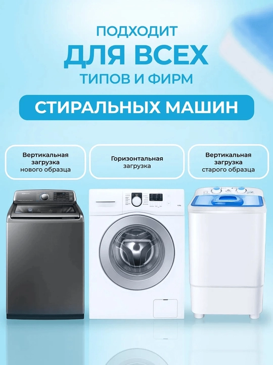 Таблетки для очистки барабана стиральной машины 12 шт – средство от накипи и запаха