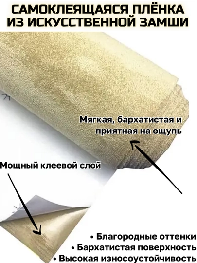 Самоклеящаяся пленка, искусственная замша, авто аксессуары, тюнинг, автотовары, для офиса — MAGNATM-MGPA029-БЕЖЕВ-MGPA129