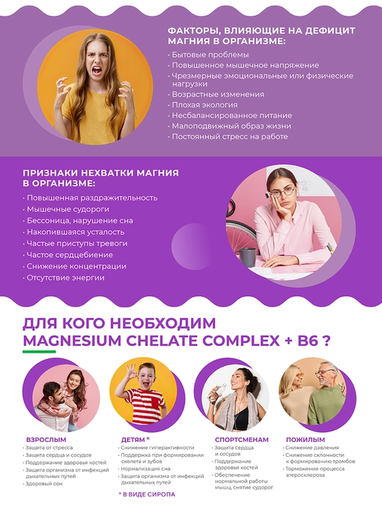 Магний хелат + B6 сироп для детей, 150 мл