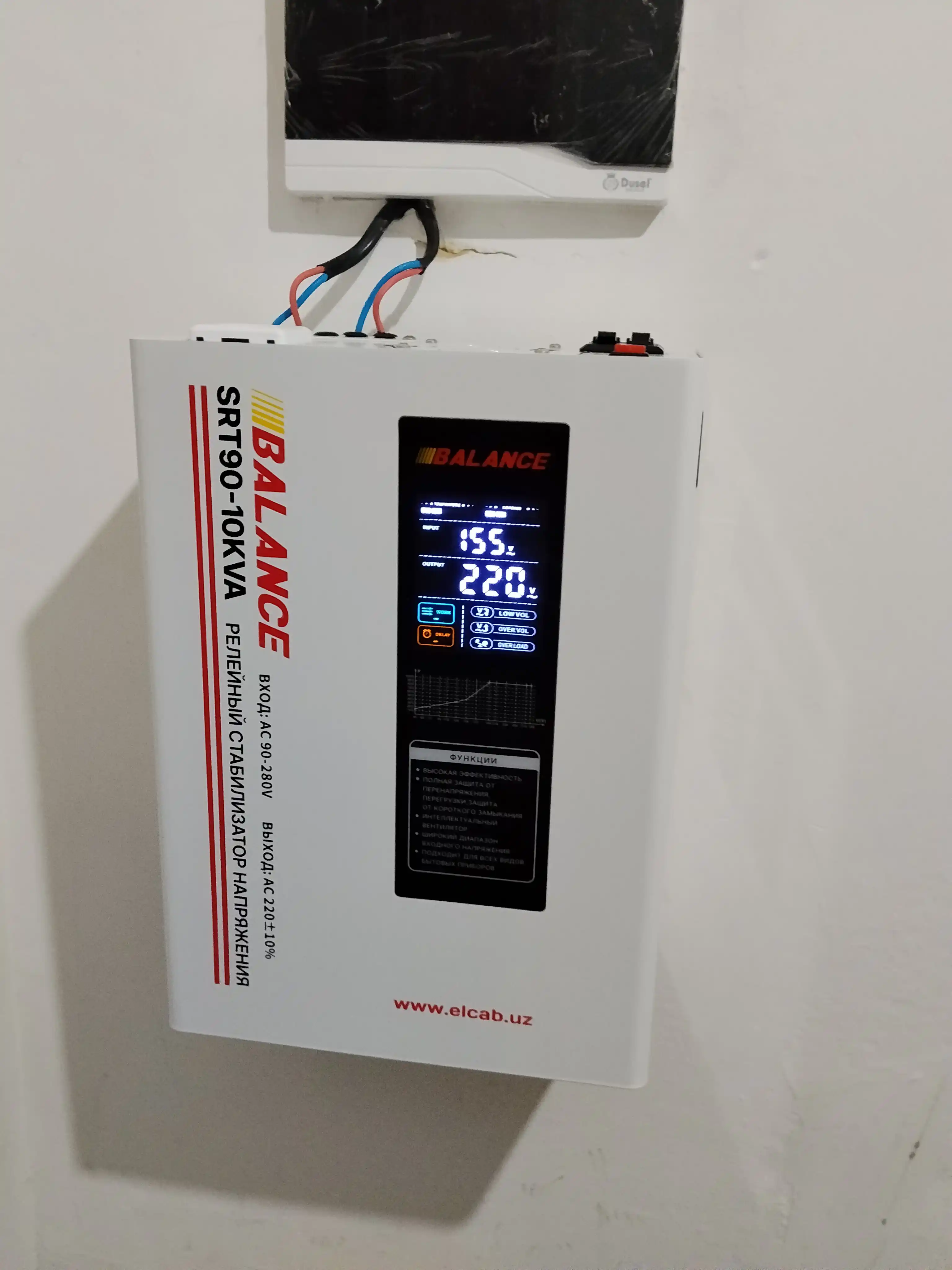 Kuchlanish stabilizatori Balance 10 kVA, releli, 95-275V