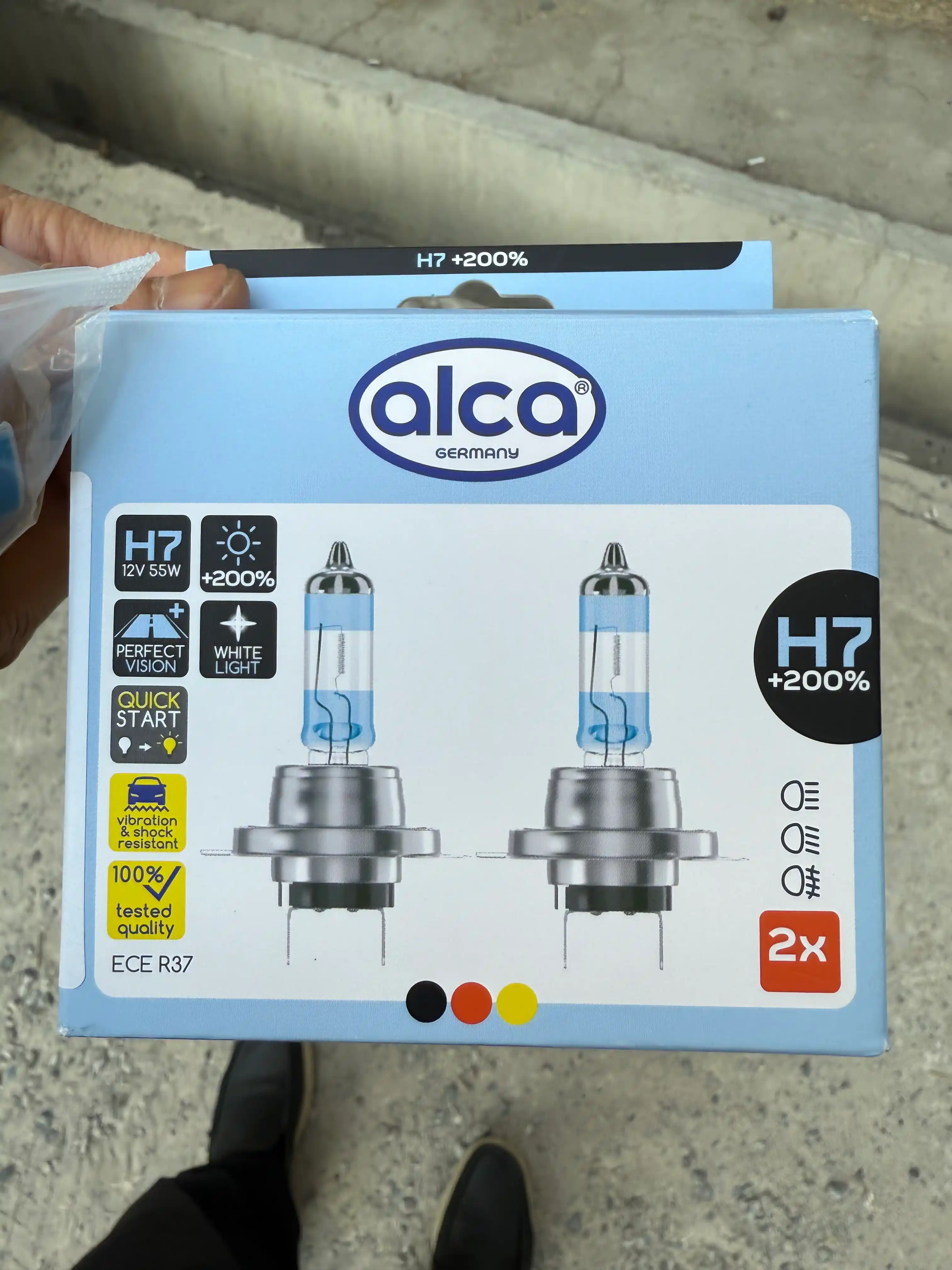 Alca H7 +200% 12V 55W avtolampa — super yorqin galogen chiroq