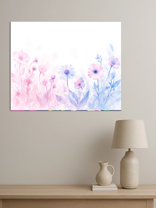 Interyer uchun xolst rasmi ARTERY "Gullar", uy uchun podramnikdagi poster