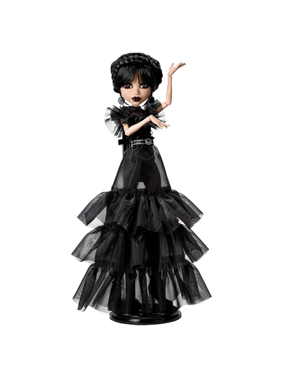 Monster High Wednesday Rave’N Doll — коллекционная кукла в готическом чёрном платье — ИГРМАГС-MHWEDRAVEN01