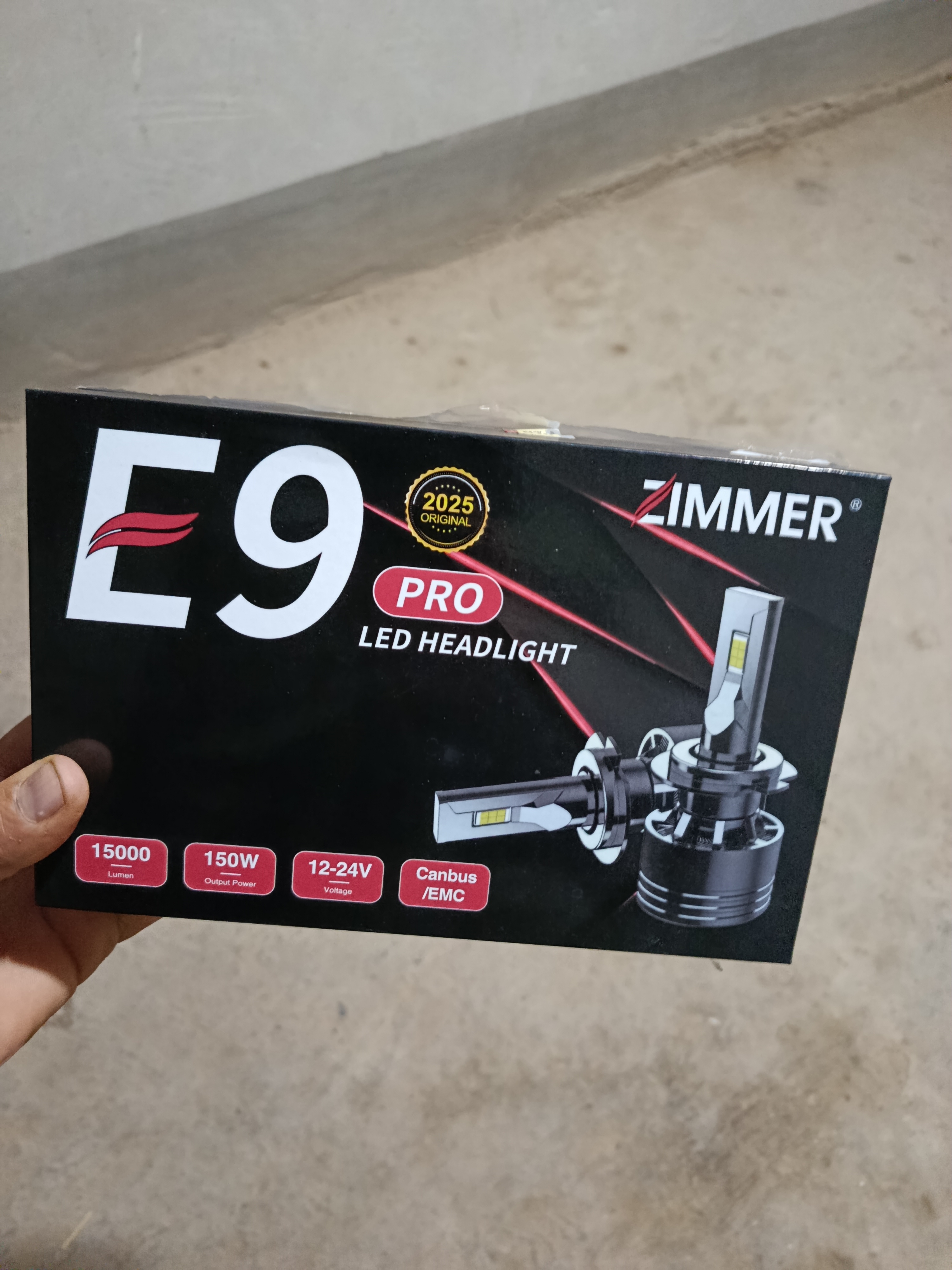 Zimmer LED lampalar E8 PRO va E9 PRO, uzoq va past nur, faralar, tumanga qarshi faralar
