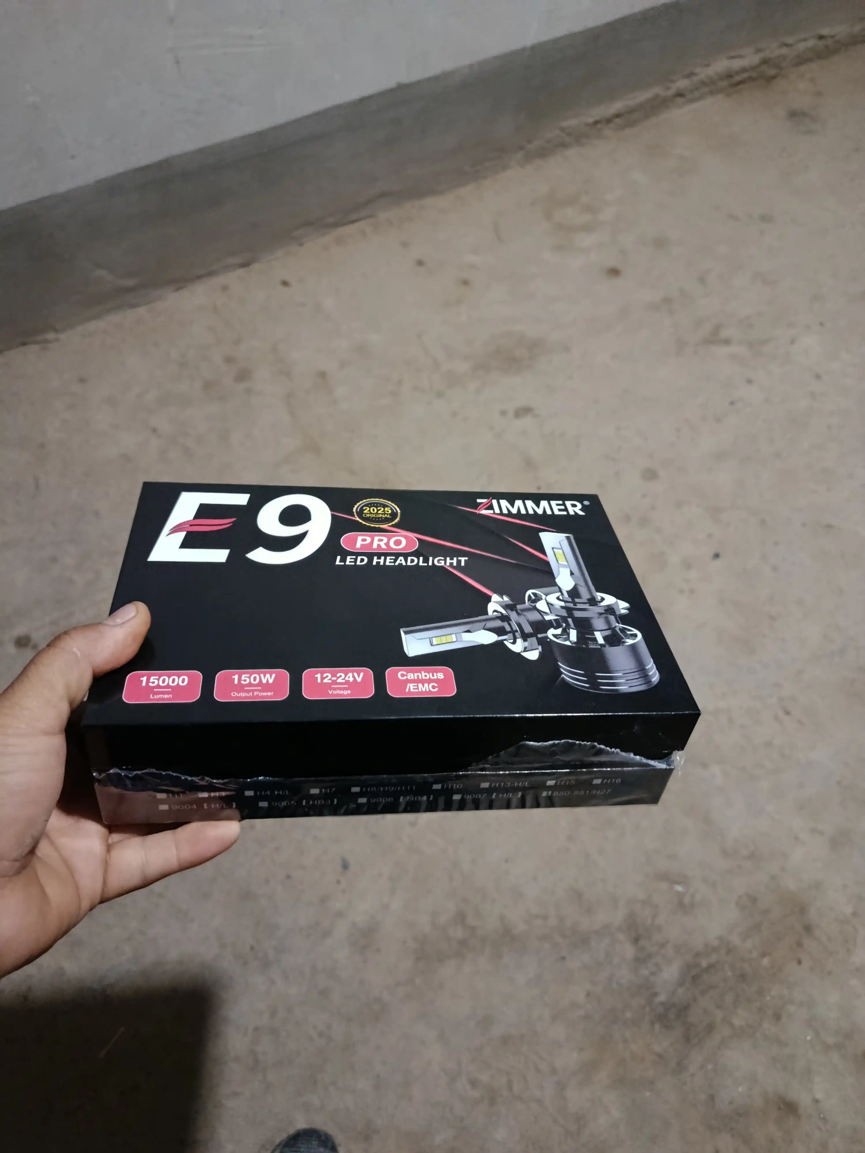 Zimmer LED lampalar E8 PRO va E9 PRO, uzoq va past nur, faralar, tumanga qarshi faralar