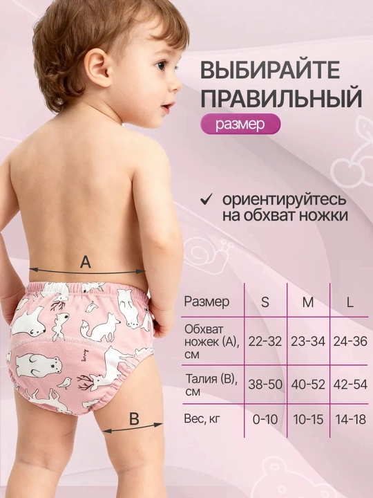 Многоразовые подгузники-трусики для приучения к горшку